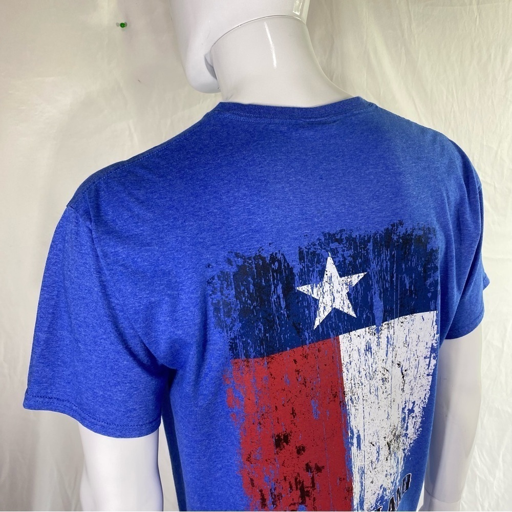Fruit of the Loom Men’s Heather Blue Padre Island Texas Tee - Picture 4 of 7